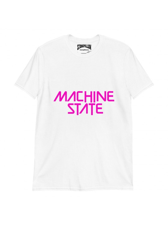 Machine State Logo Pink (light tees) Short-Sleeve Unisex T-Shirt